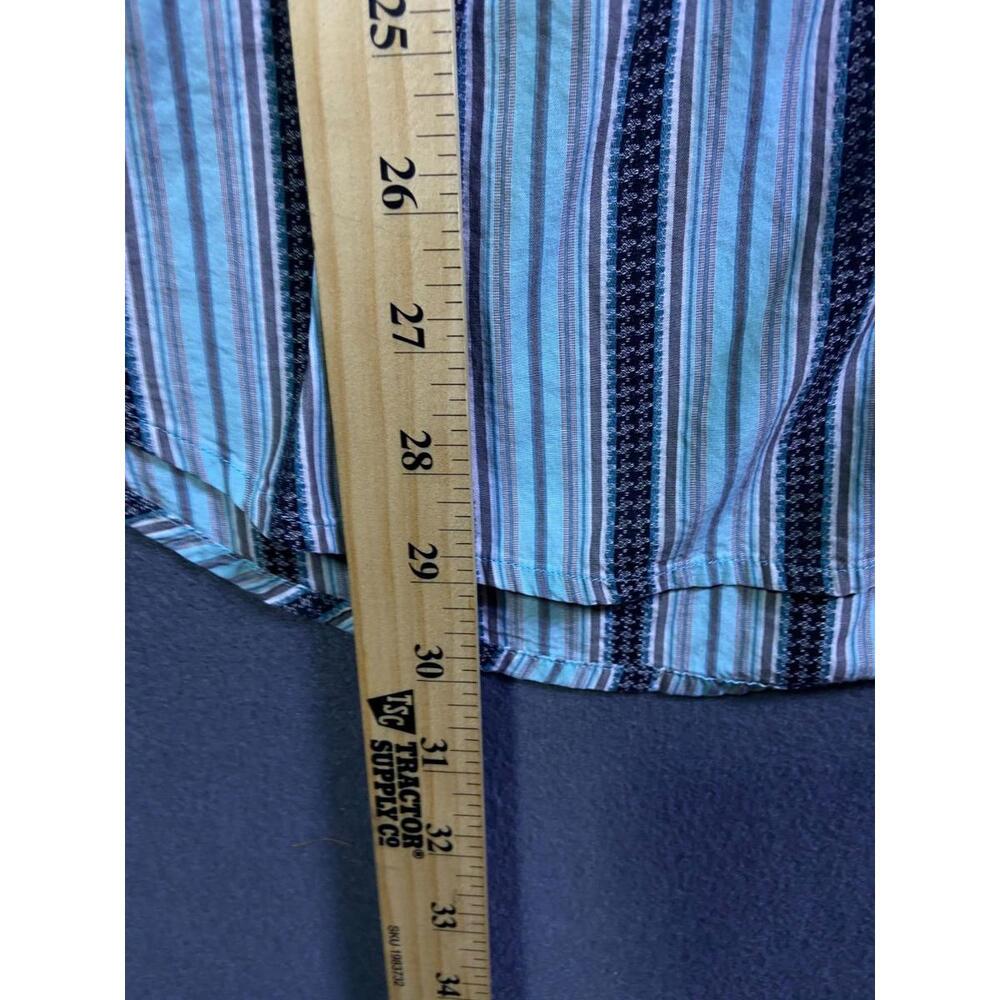 Robert Graham Mens Button Up Shirt Multicolor Stripe Flip Cuff  100% Cotton XL - Picture 11 of 13